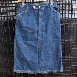 Eddie Bauer Dark Blue Maxi Denim Skirt Sz 10P